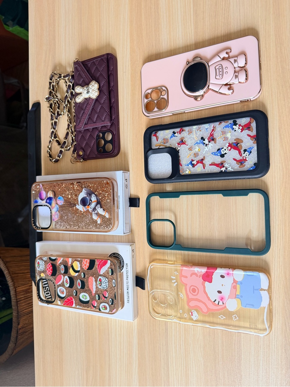 Decorative Assorted Phone Case Bundle - Pink, Purple, Gold, Clear, Multicolor